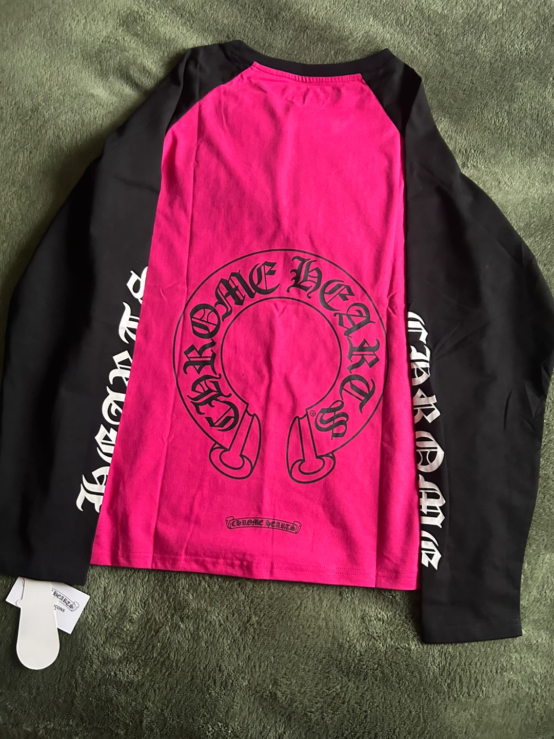Chrome Hearts Long Sleeve Shirt Pink Black Size L - photo 2