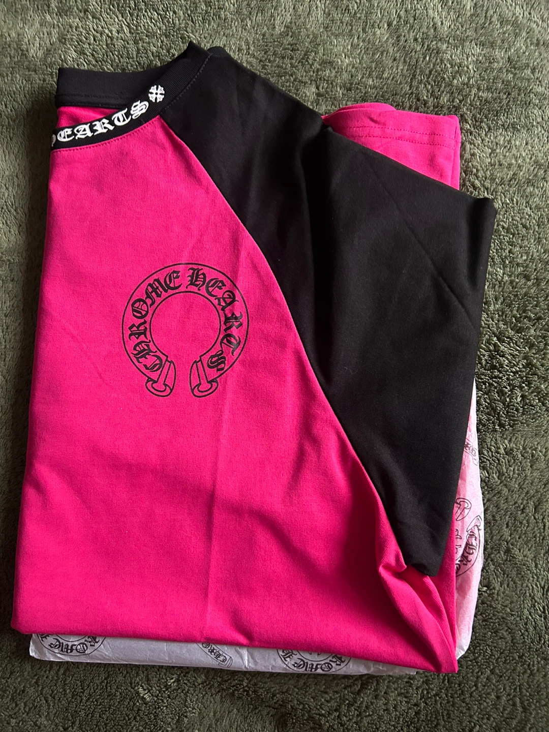 Chrome Hearts Long Sleeve Shirt Pink Black Size L - photo 3