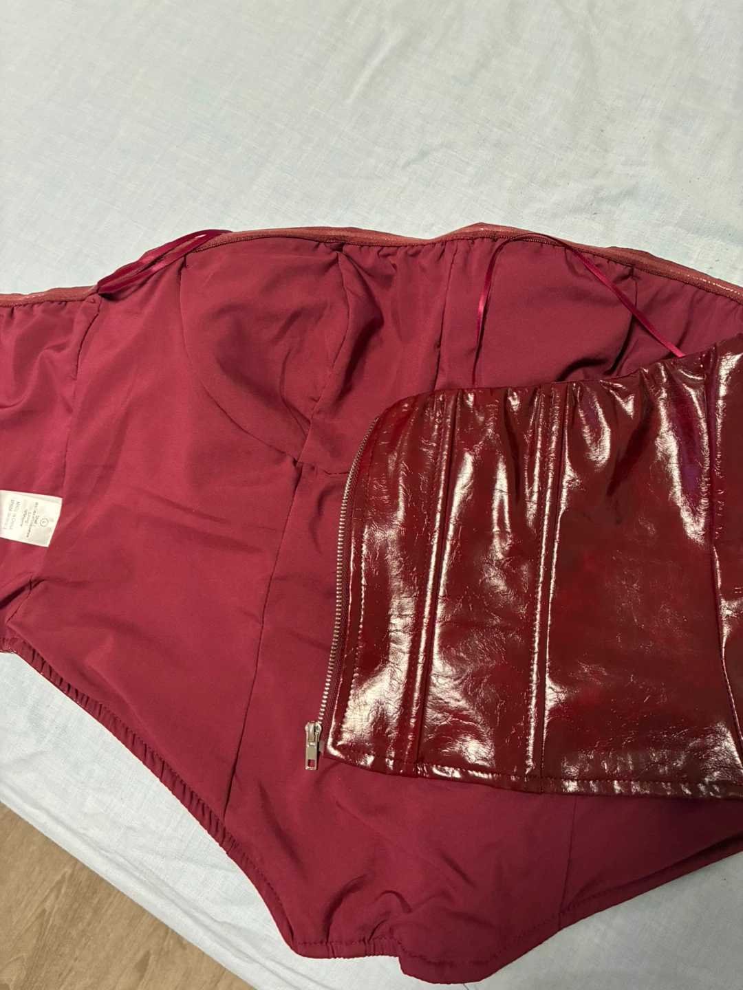 Fashion Nova Red Patent Corset Top - photo 5