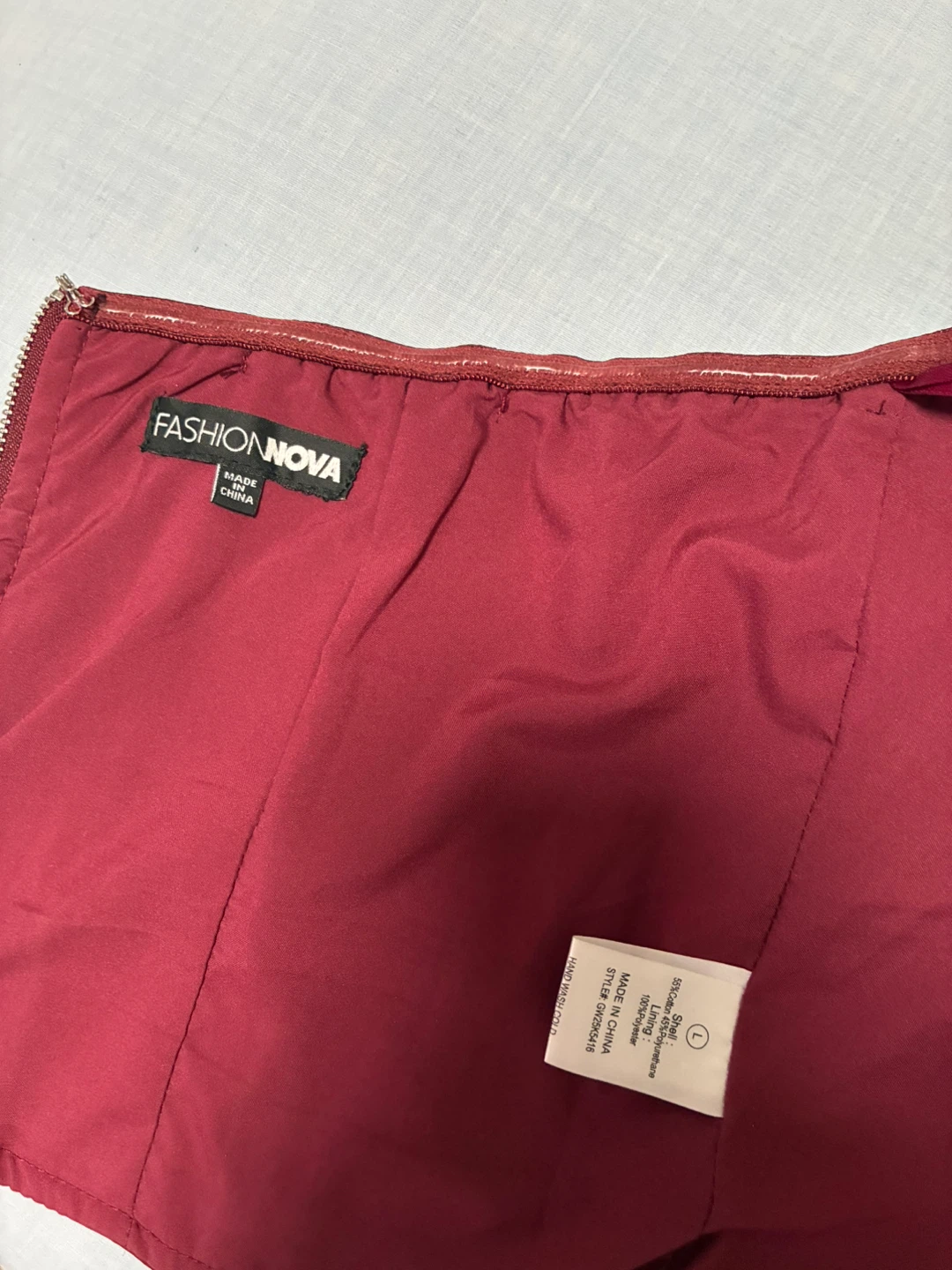 Fashion Nova Red Patent Corset Top - photo 4