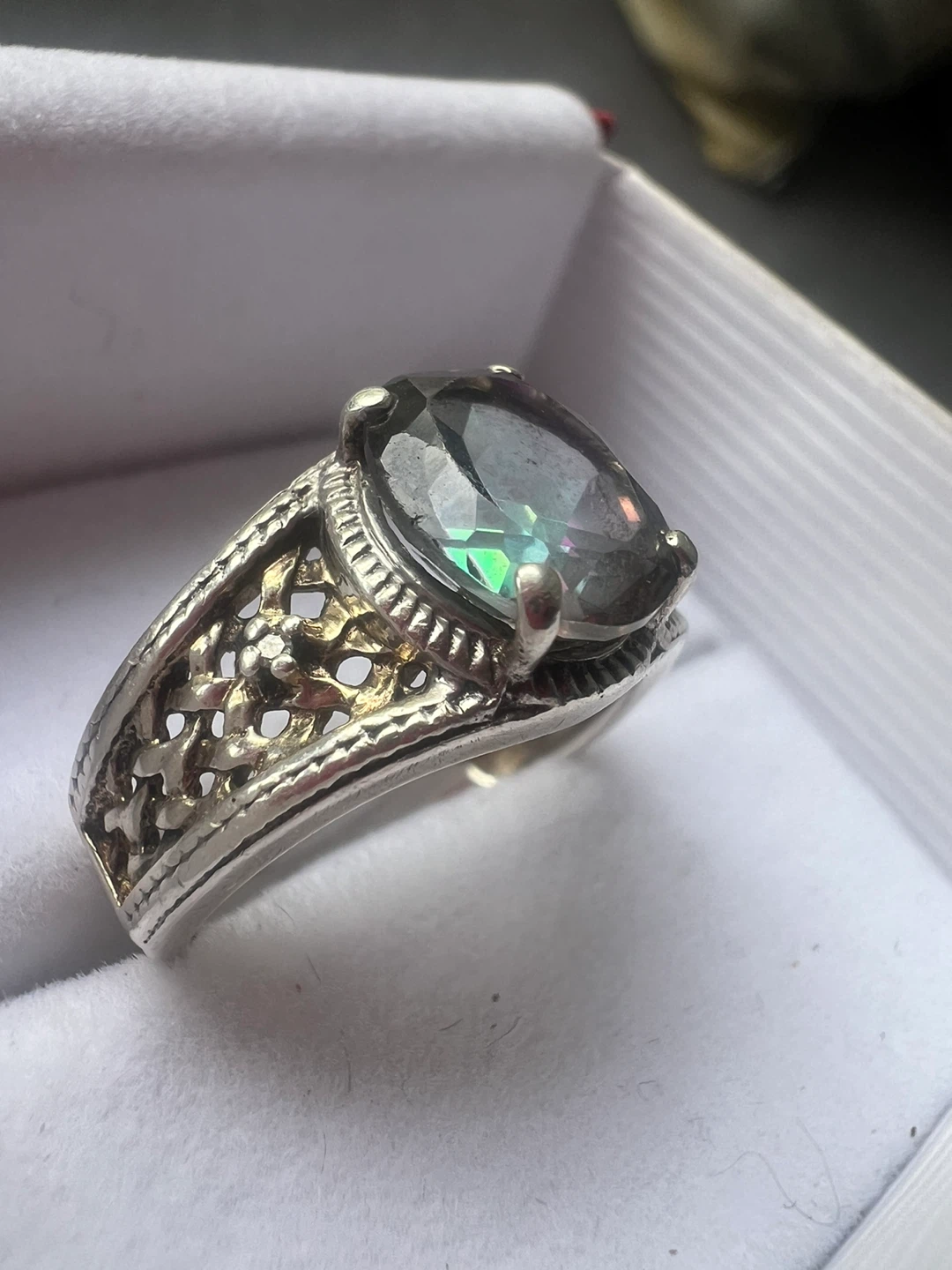 925 Silver Ring with Mystic Topaz Stone - photo 3