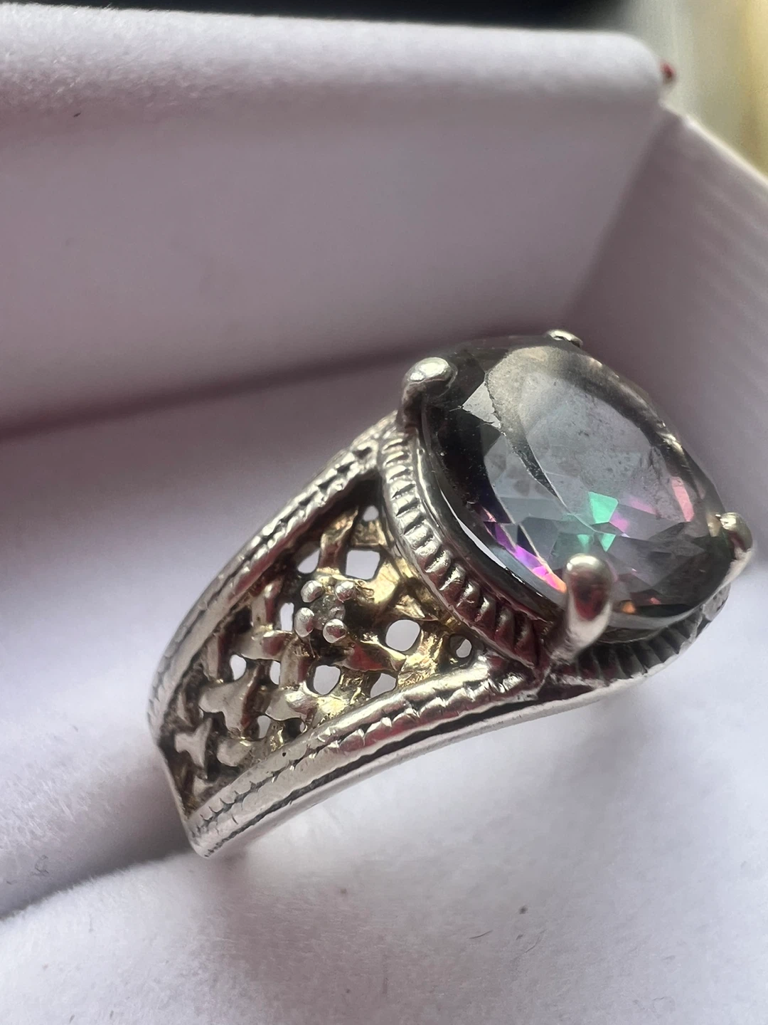 925 Silver Ring with Mystic Topaz Stone - photo 4