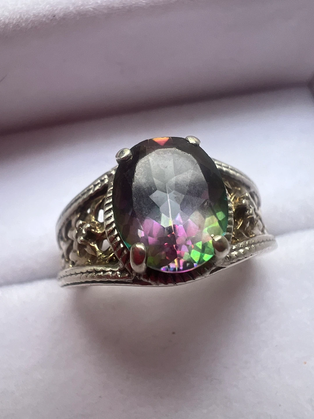 925 Silver Ring with Mystic Topaz Stone - photo 5