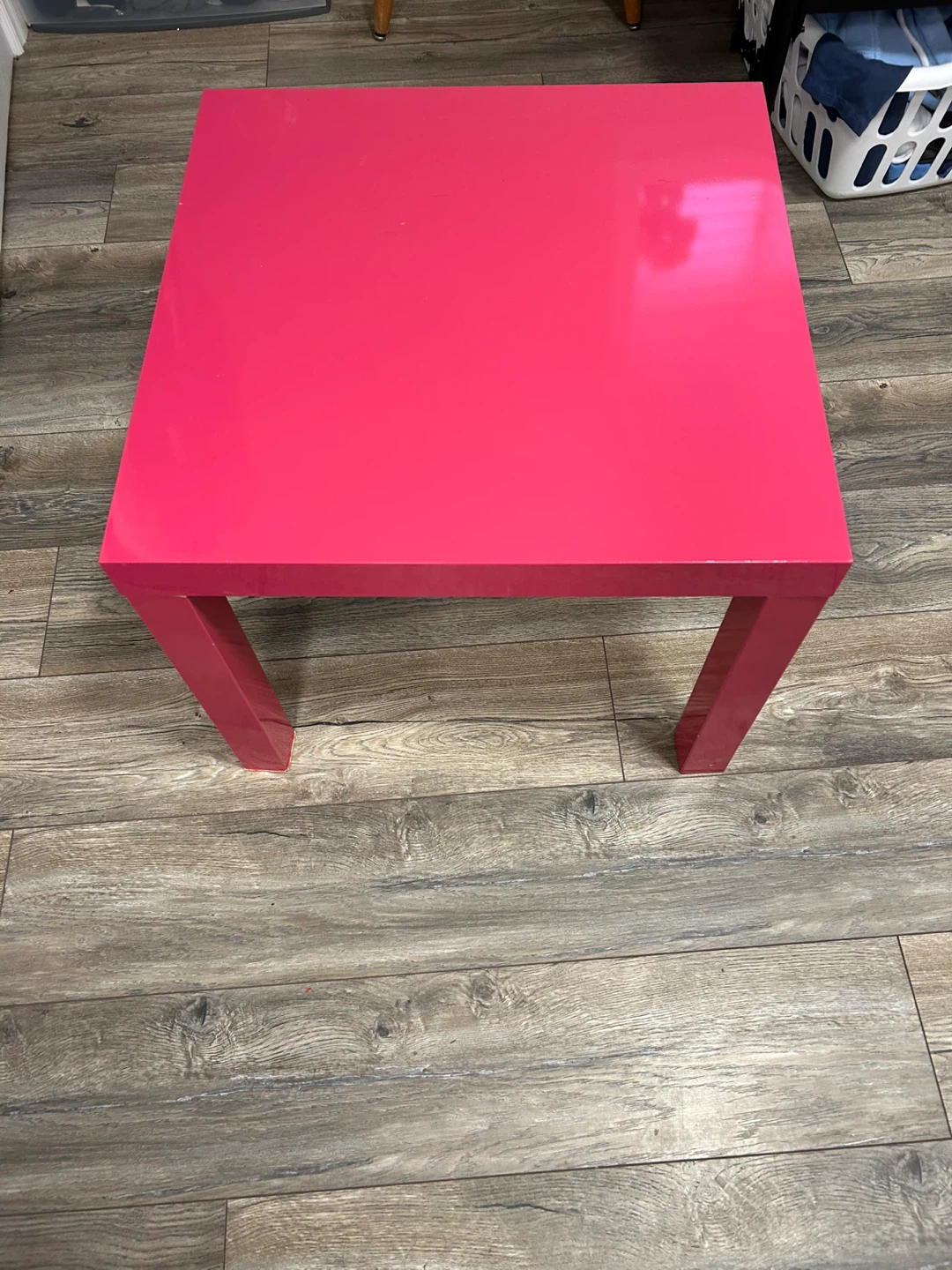 Bright Pink Cube Side Table