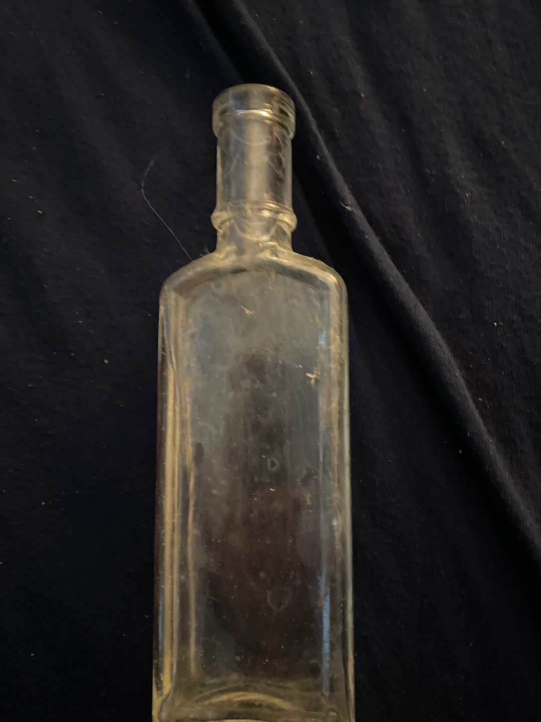 Vintage Clear Glass Apothecary Bottle