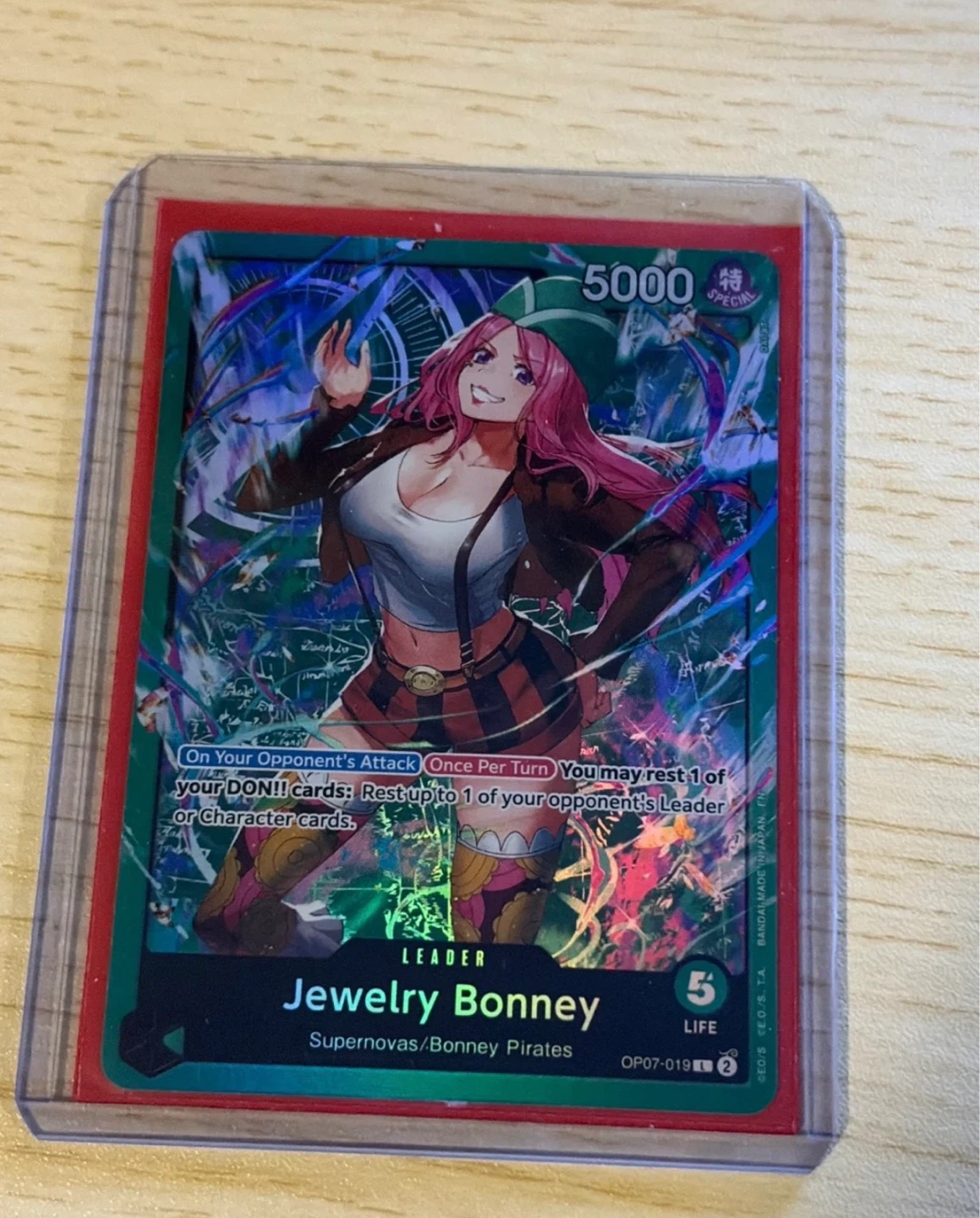 One Piece Card Game - Jewelry Bonney Leader Card OP07-019