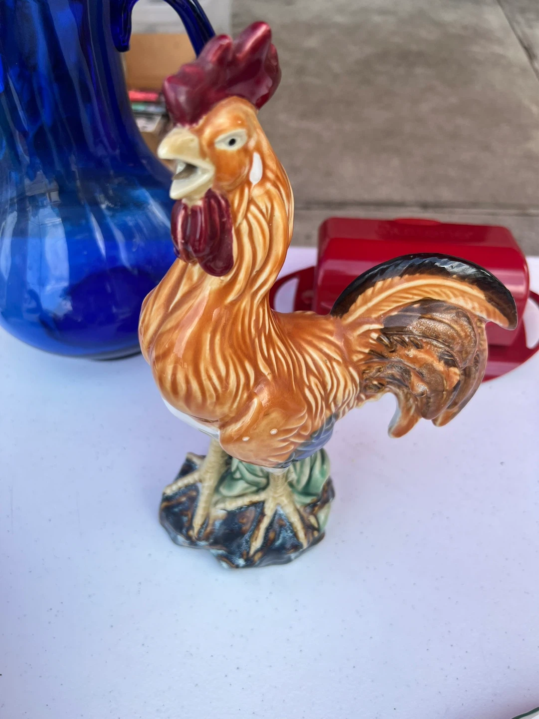 Ceramic Rooster Figurine