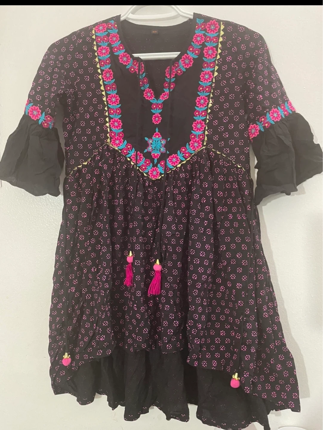 Purple Embroidered Kameez with Dupatta - photo 4
