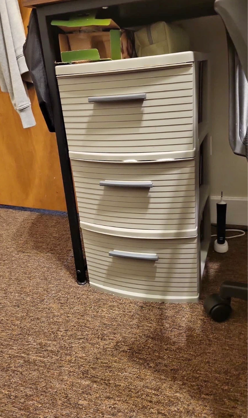 3-Drawer Plastic Storage Unit