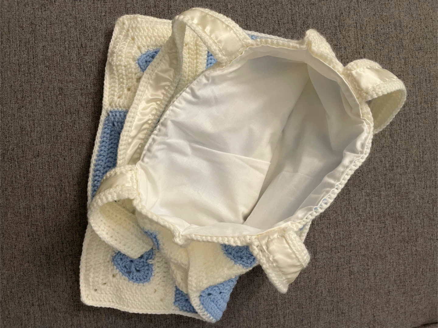 Crochet Tote Bag (lined inside) - photo 4