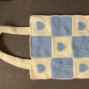 Crochet Tote Bag (lined inside)