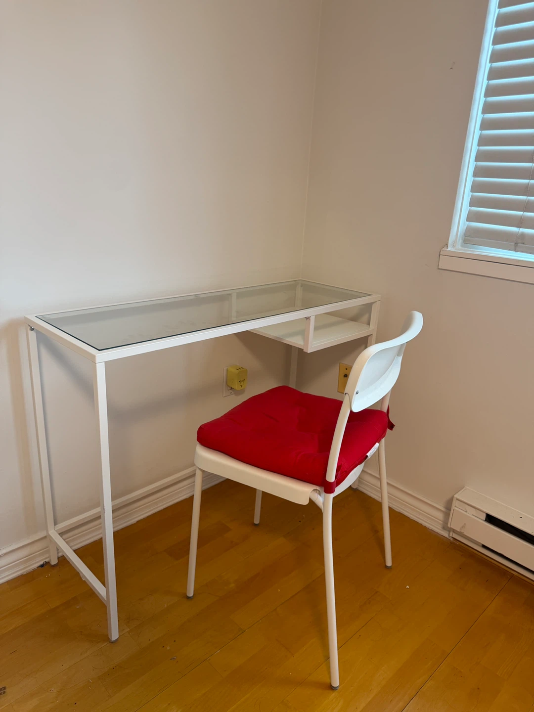 IKEA VITTSJÖ White Desk + Chair + Cushion (Set or Separate Sale)
