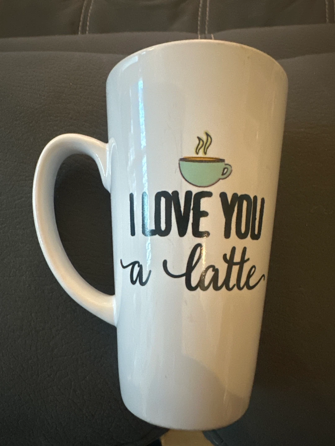 White "I Love You a Latte" Mug