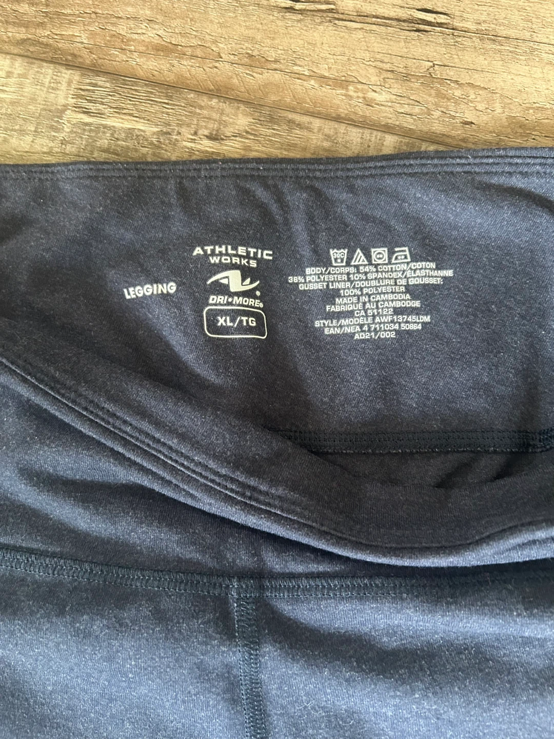 Athletic Works Dri-More Leggings XL/TG Navy Blue - photo 2