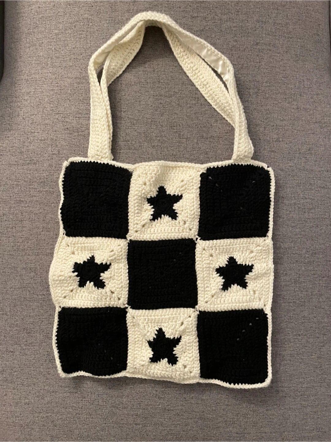 Crocheted Tote Bag (lined inside)