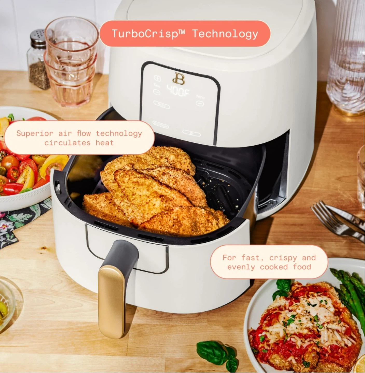 B Big Air Fryer 6qt Capacity White - photo 4