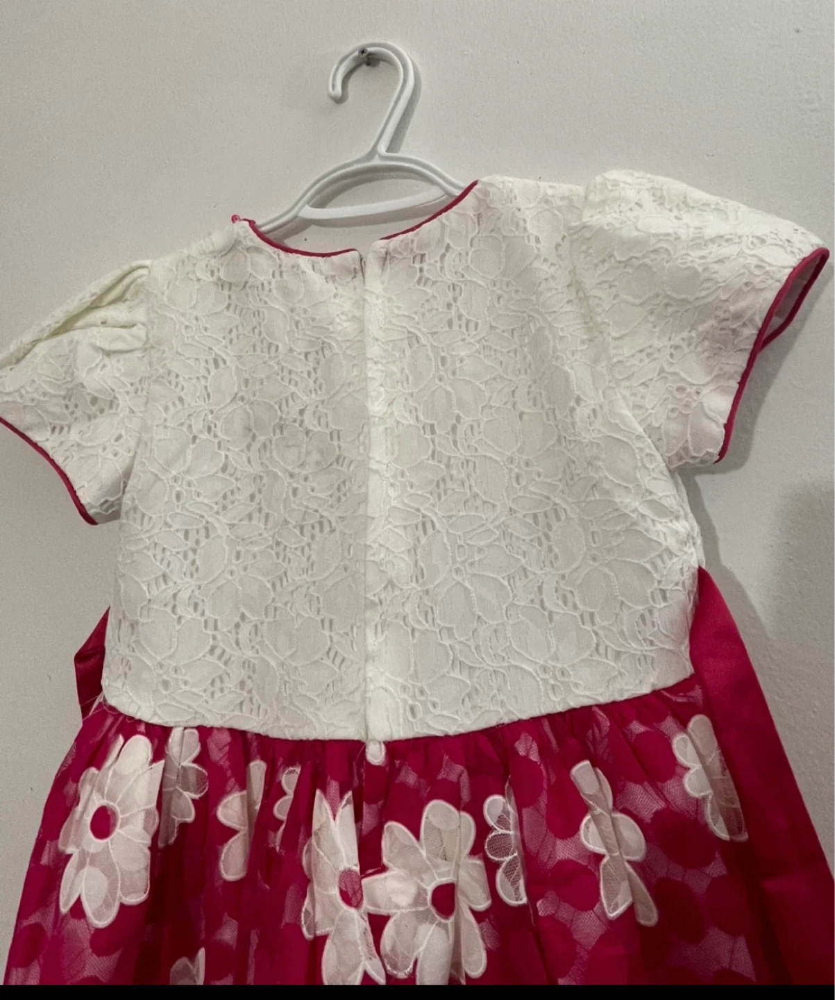 Girls' Pink Floral Dress with Lace Bolero Jacket - photo 5