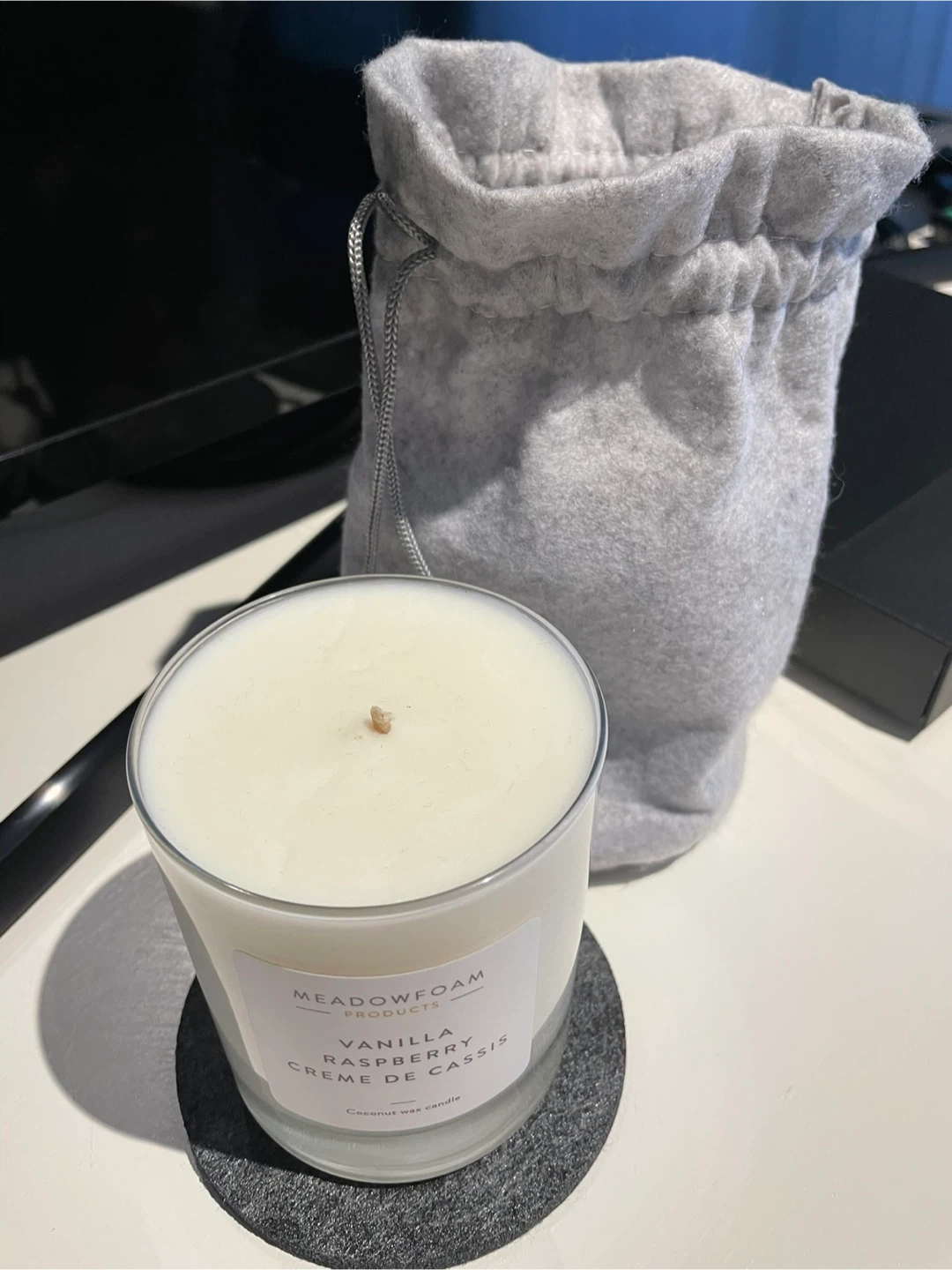 Vanilla Raspberry Creme de Cassis Coconut Wax Candle - photo 2