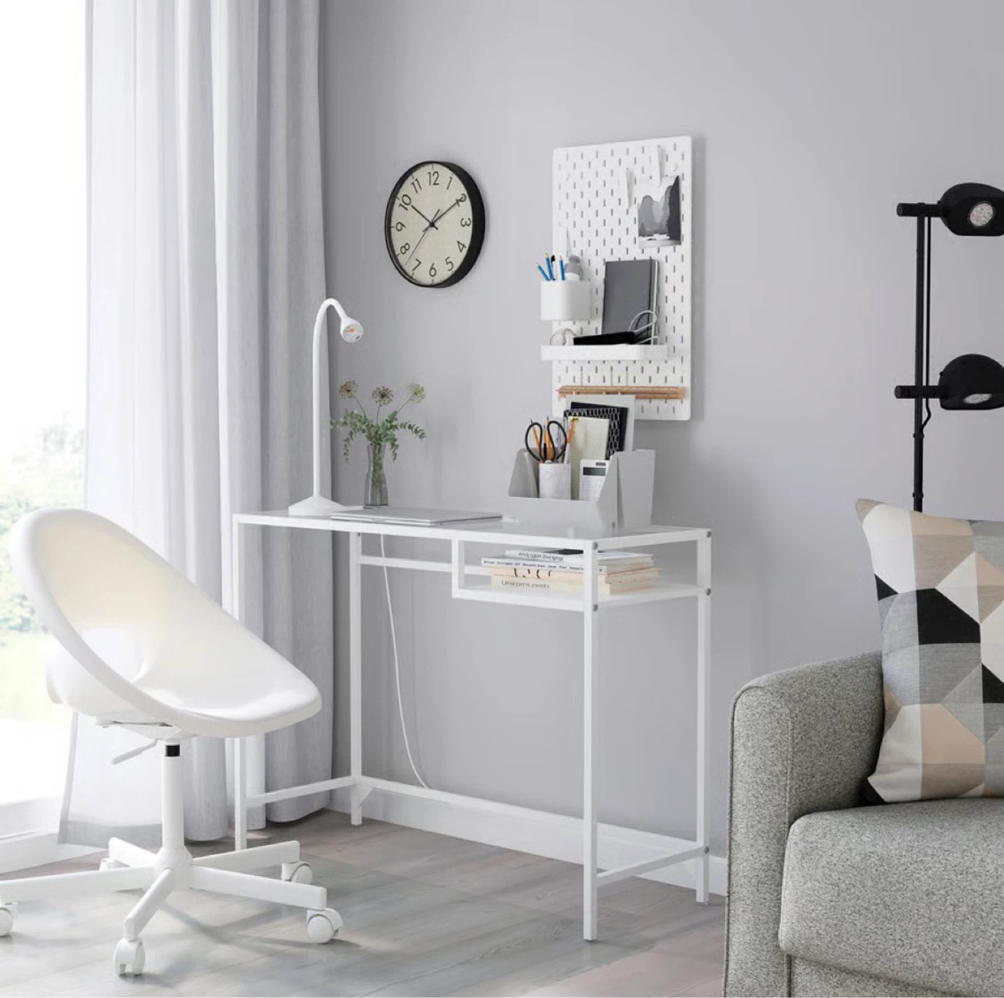 IKEA VITTSJÖ White Desk + Chair + Cushion (Set or Separate Sale) - photo 4