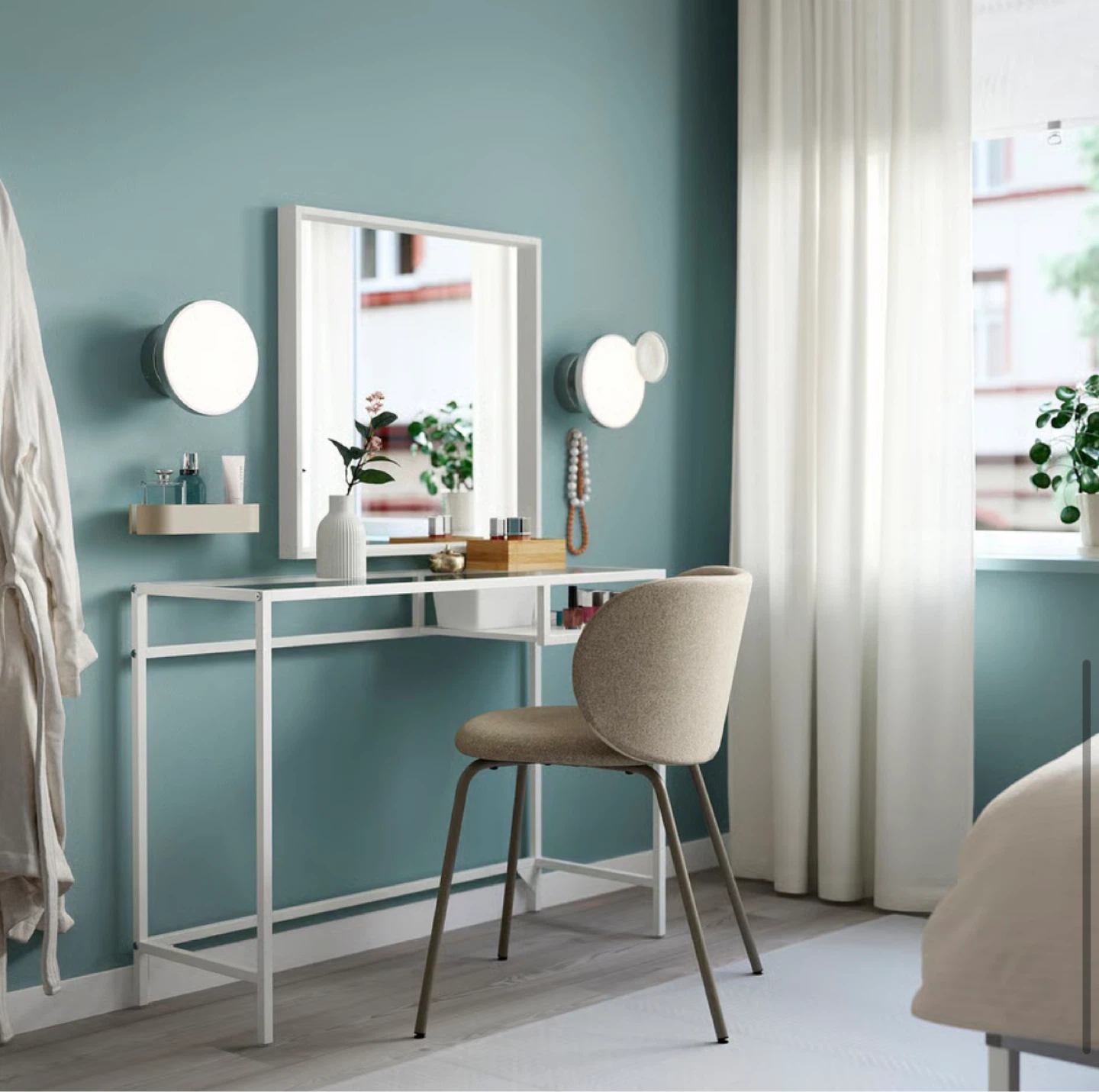 IKEA VITTSJÖ White Desk + Chair + Cushion (Set or Separate Sale) - photo 5