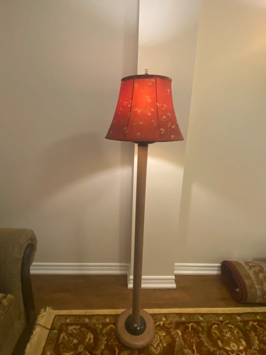 Floor Lamp with Red Decorative Shade - photo 3