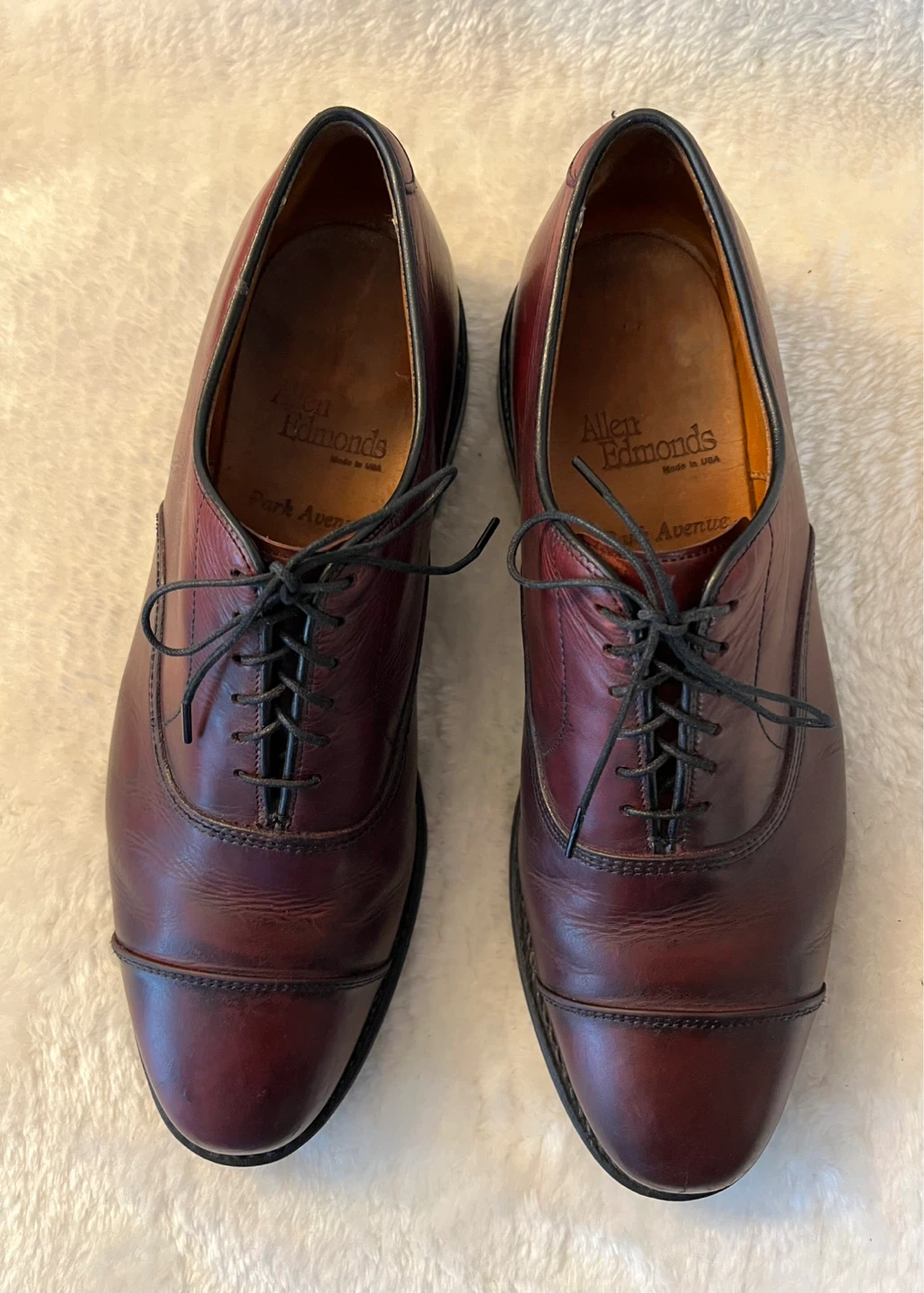 Allen Edmonds Park Avenue Oxford Dress Shoes Burgundy 7.5D - photo 4