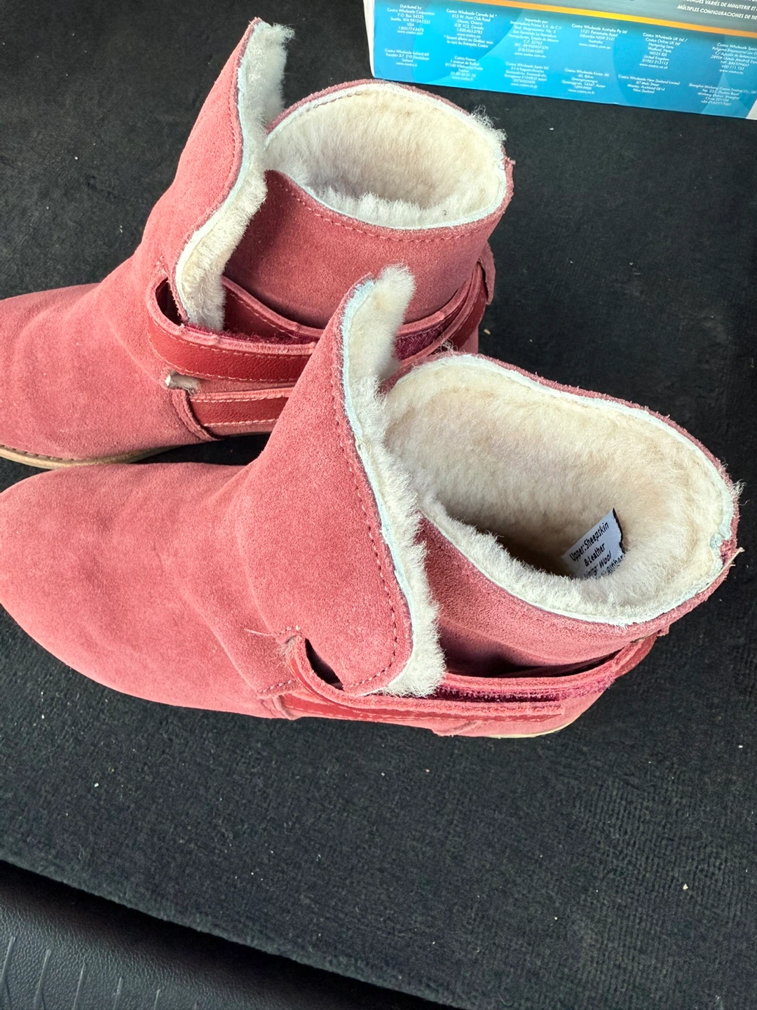 Koolaburra Pink Suede Shearling Boots Size 7