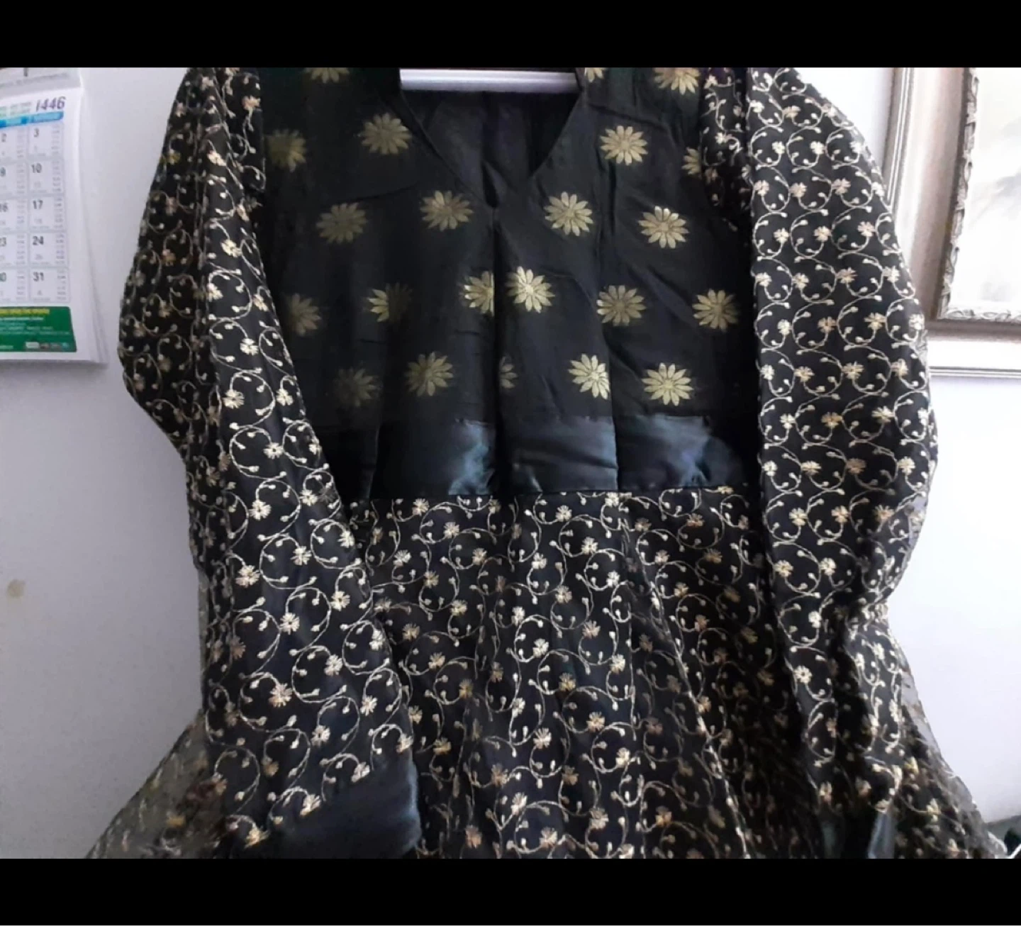 Black & Gold Floral Dress - photo 2