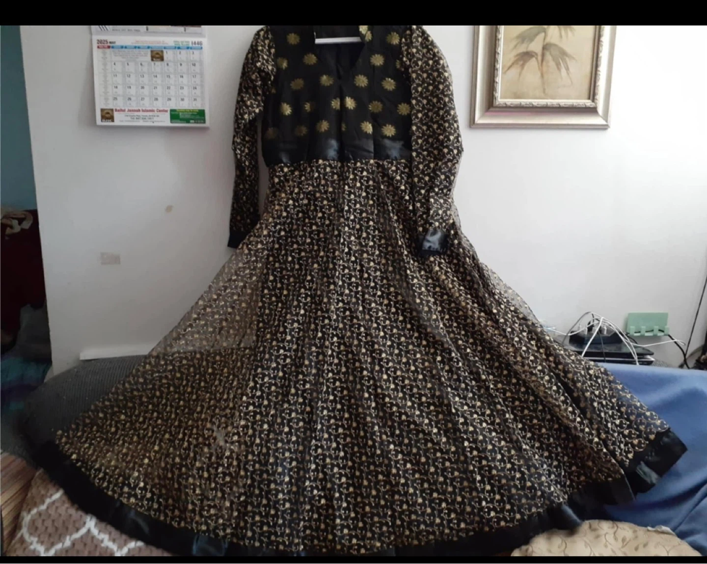 Black & Gold Floral Dress - photo 3