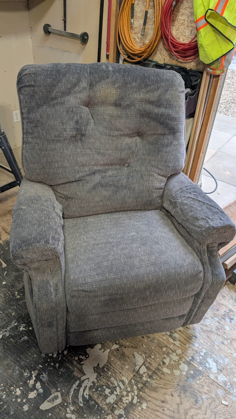 Grey Recliner Chair with Remote - photo 2