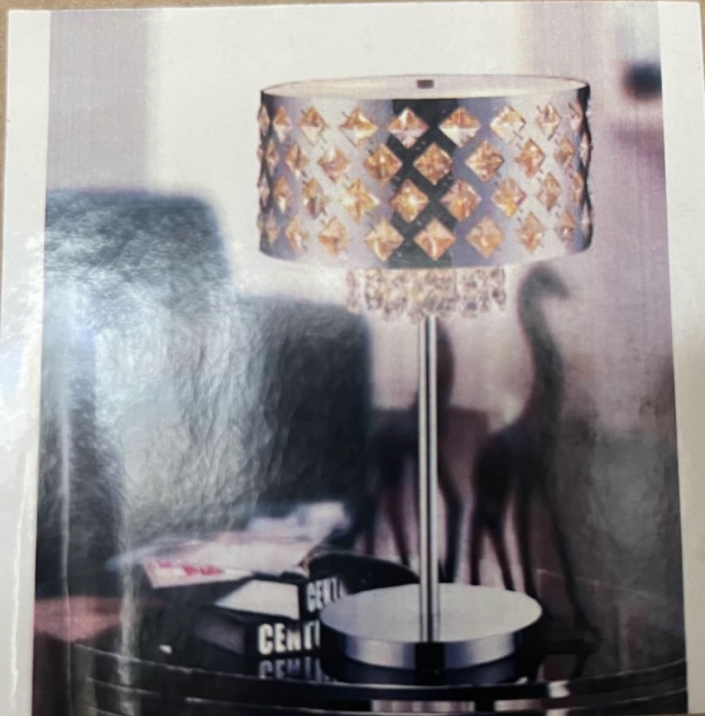 Crystal Embellished Table Lamp heavy quality box pack