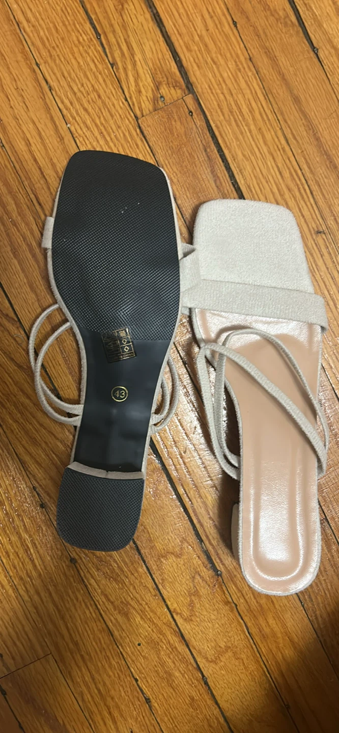 Women's White Strappy Square Toe Sandals - Size 43 - photo 2