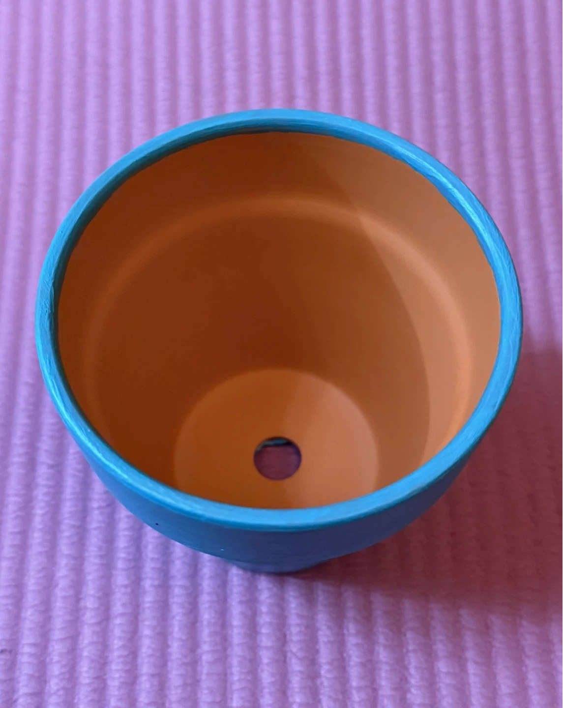 Small Blue Terracotta Planter Pot - photo 2