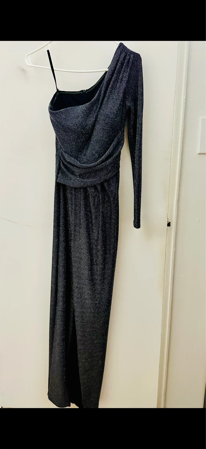 Sparkly One-Shoulder Maxi Dress