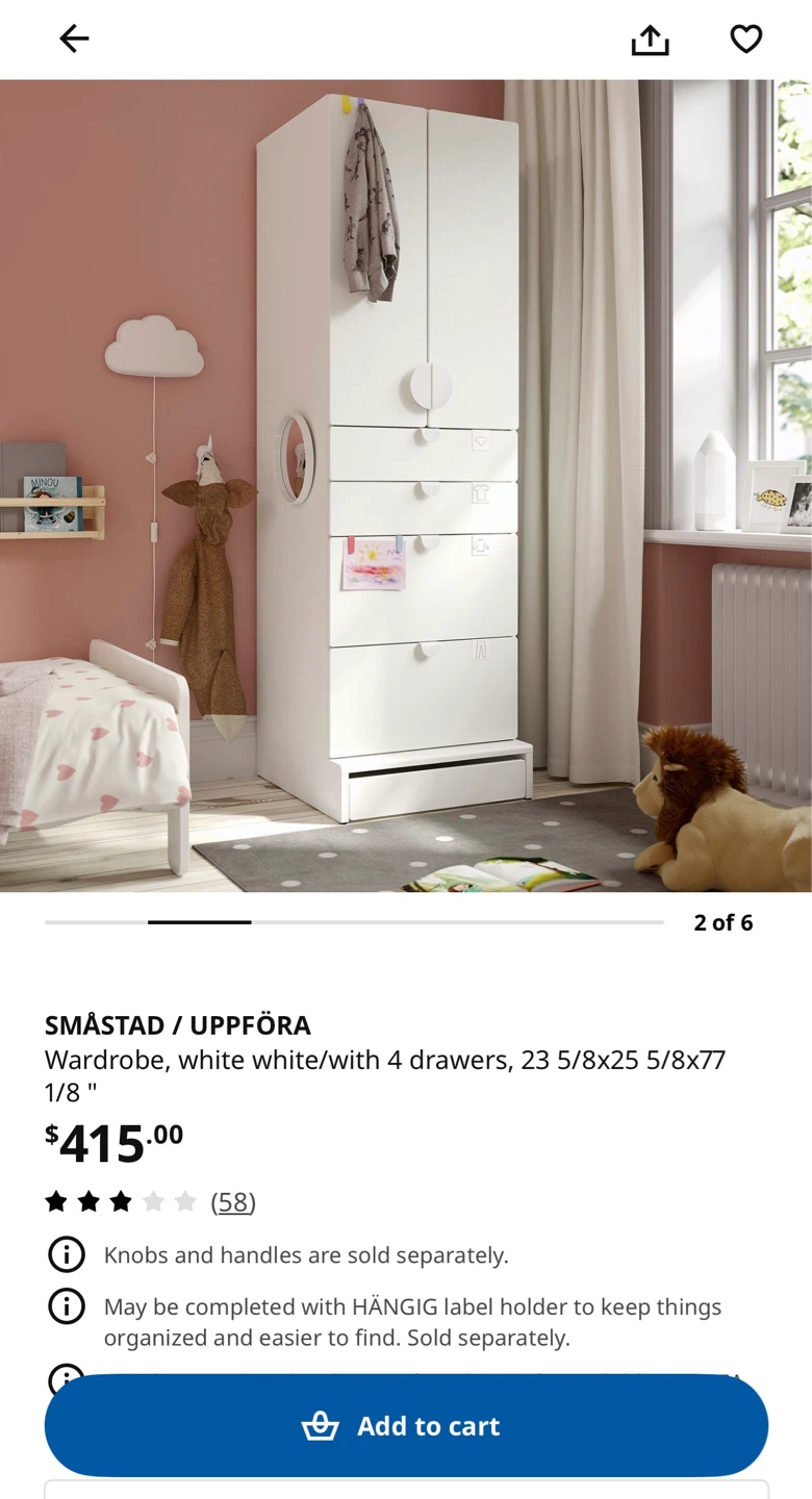 IKEA SMÅSTAD / UPPFÖRA Wardrobe White - photo 3