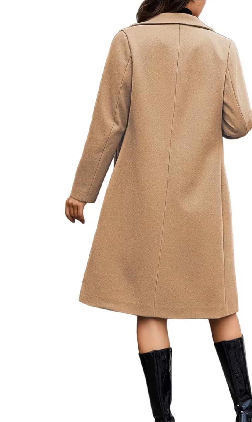 Tan Wool Blend Coat - photo 3