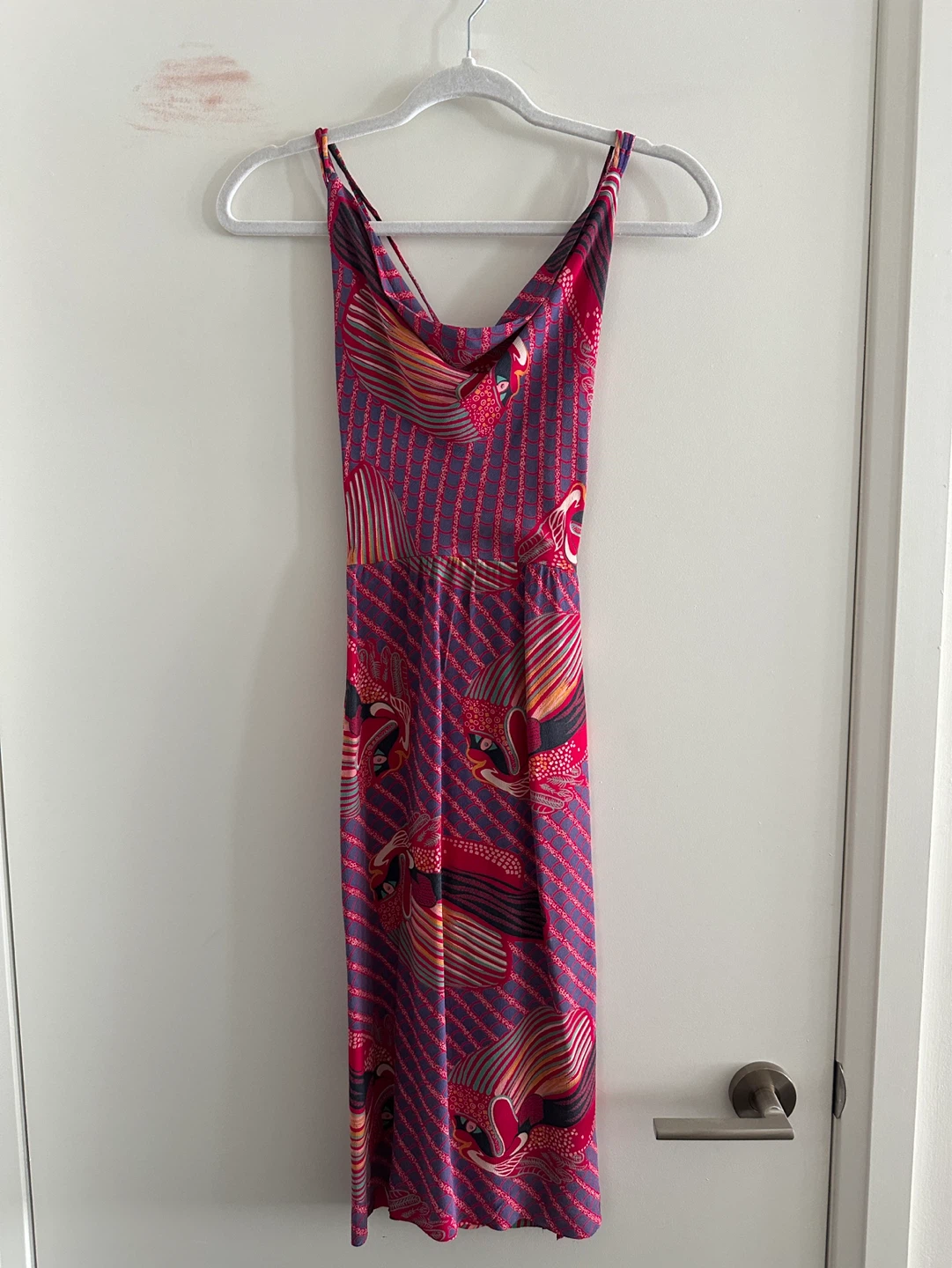 Vintage 1970s MEIRA Strappy Midi Dress