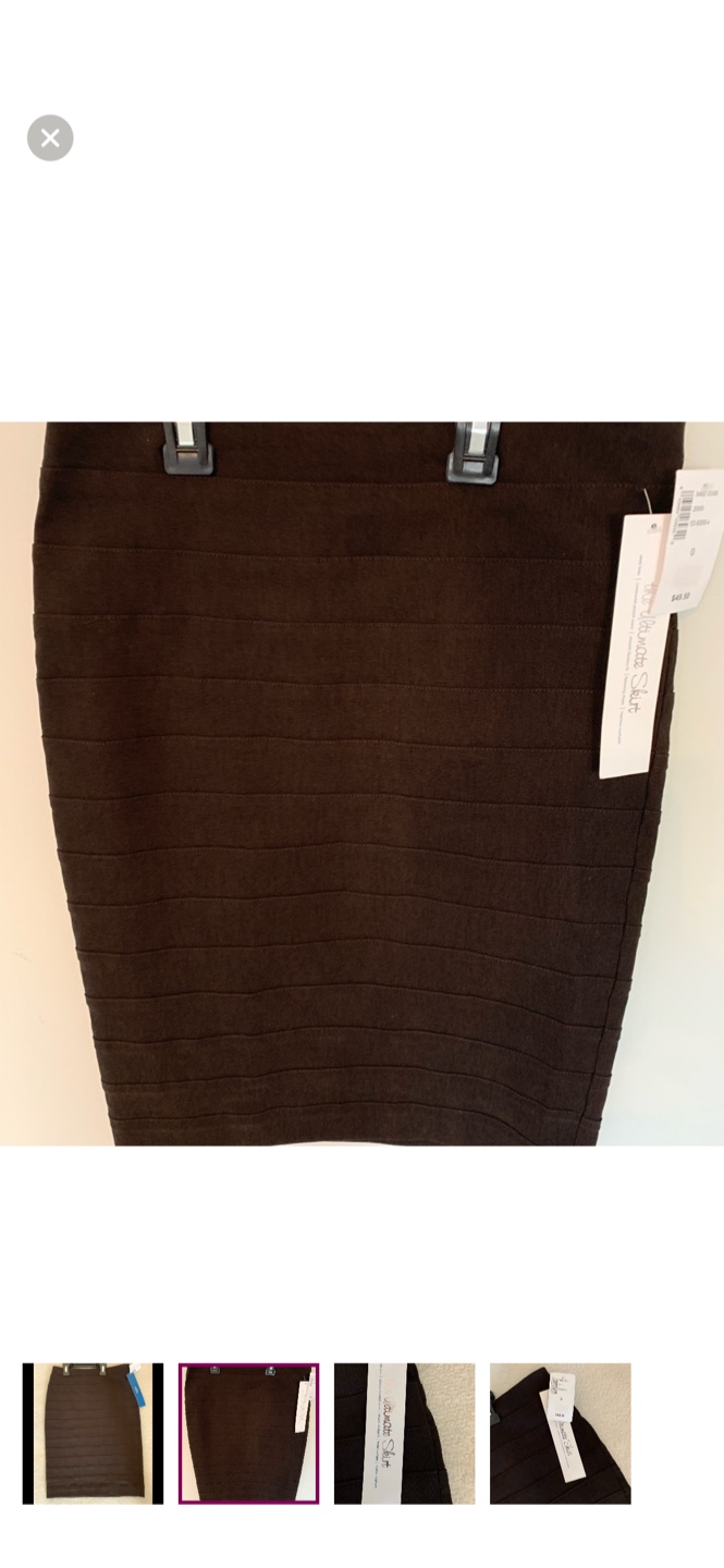 New: Ultimate Pencil Skirt brown bandage skirt size 0 - photo 3