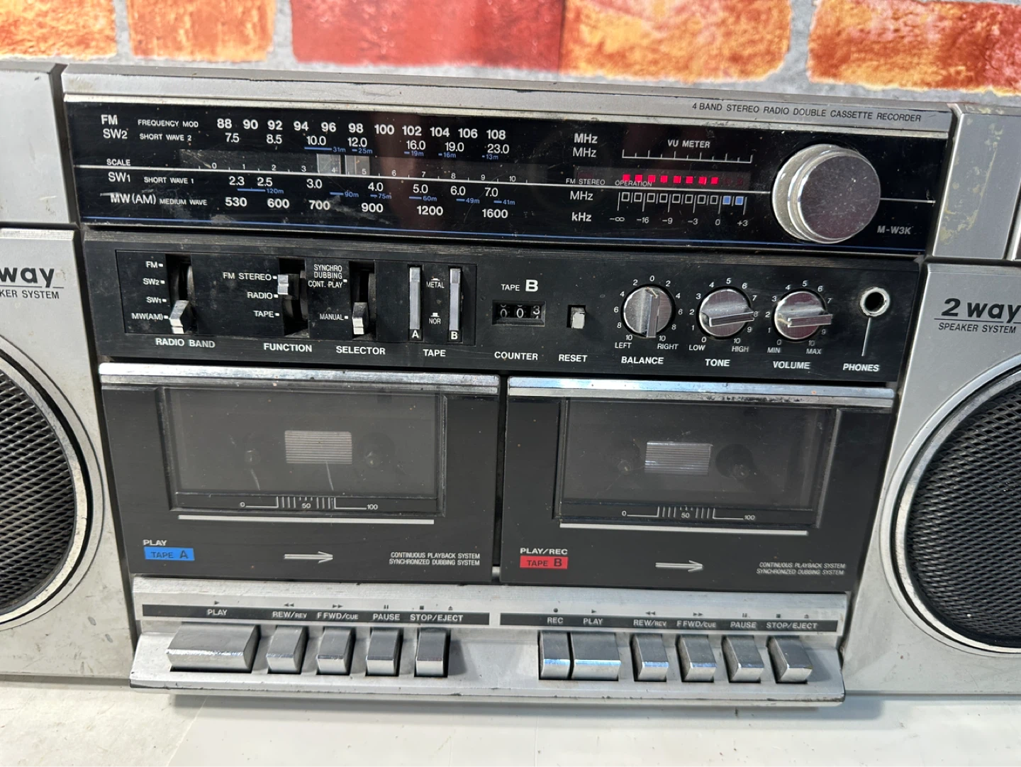 Sanyo M-W3K Radio Double Cassette Recorder - photo 2