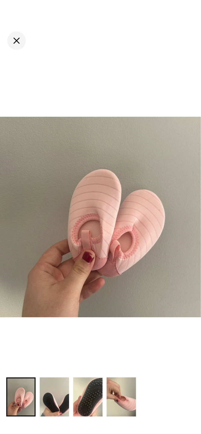 Robeez Pink Striped Water Shoes Size 4