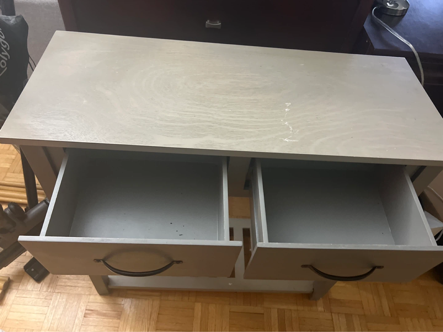 Grey Console Table with 2 Drawers - photo 2