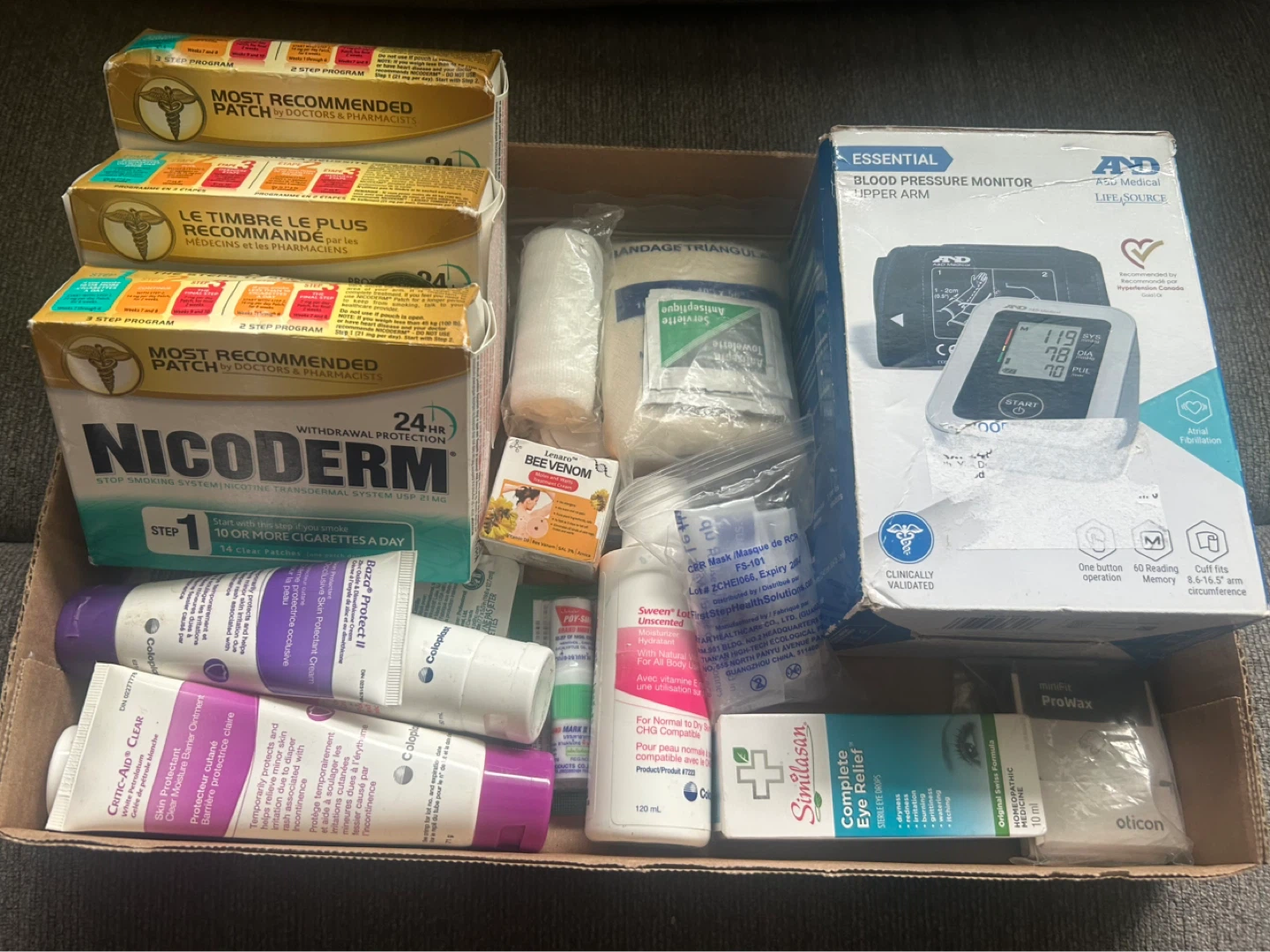 Nicoderm, Baza Protect II, Coloplast & Blood Pressure Monitor