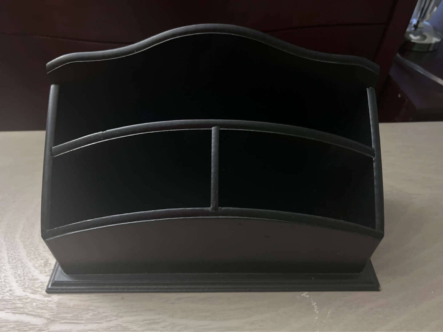 TRES CHIC Black Desk Organizer