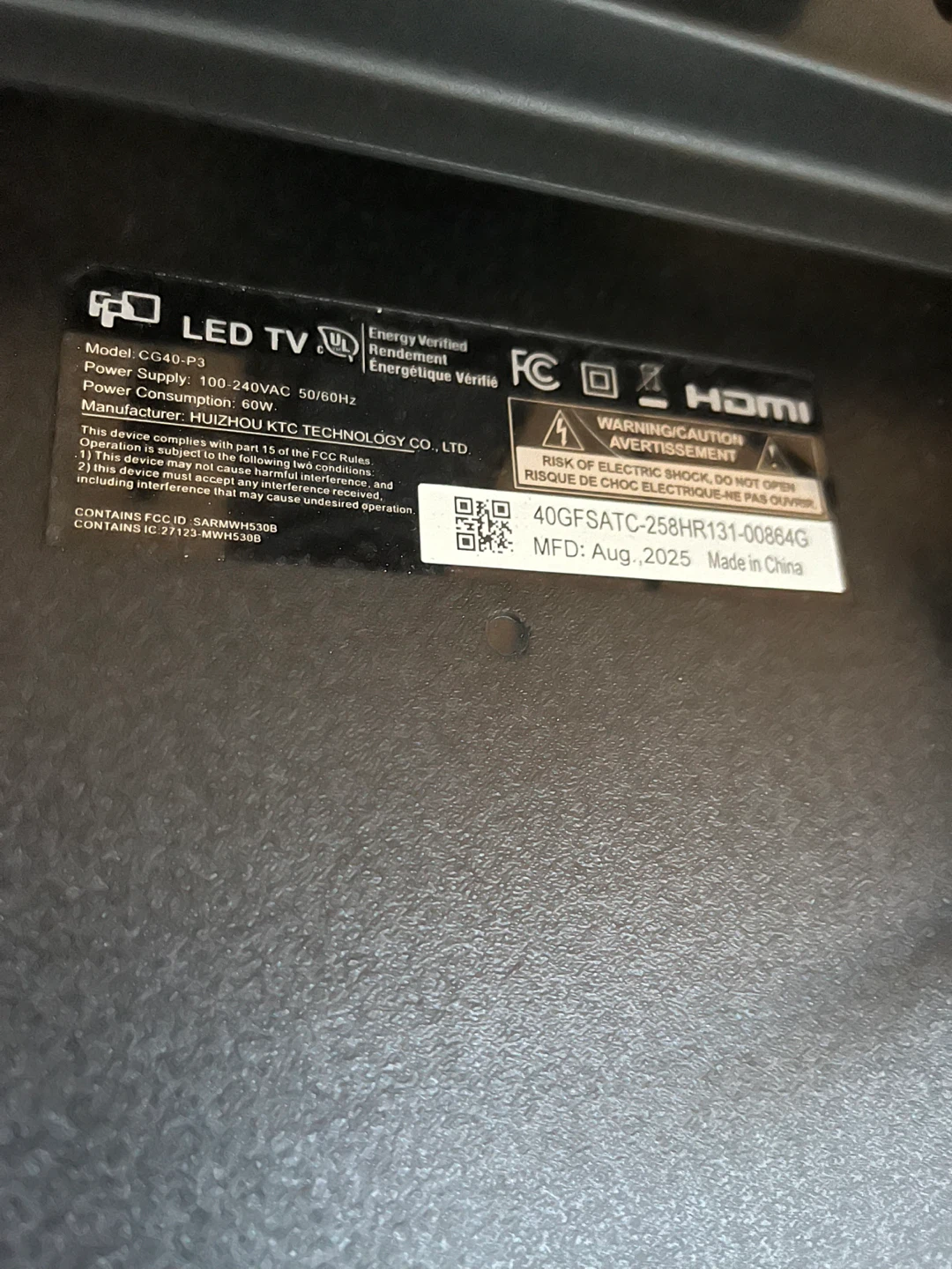 LED SMART TV CG40-P3 - photo 2