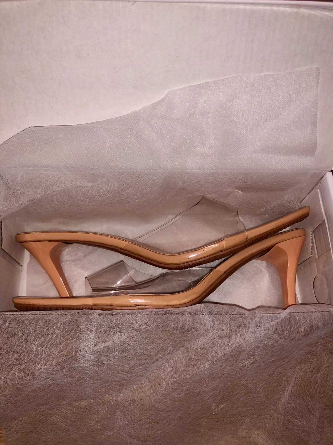 Women's Clear Strap Heels - Nude - photo 5