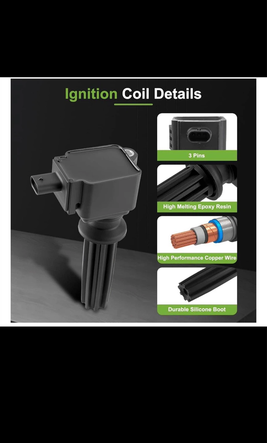 Partszen Ignition Coil and Spark Plug Set - photo 3
