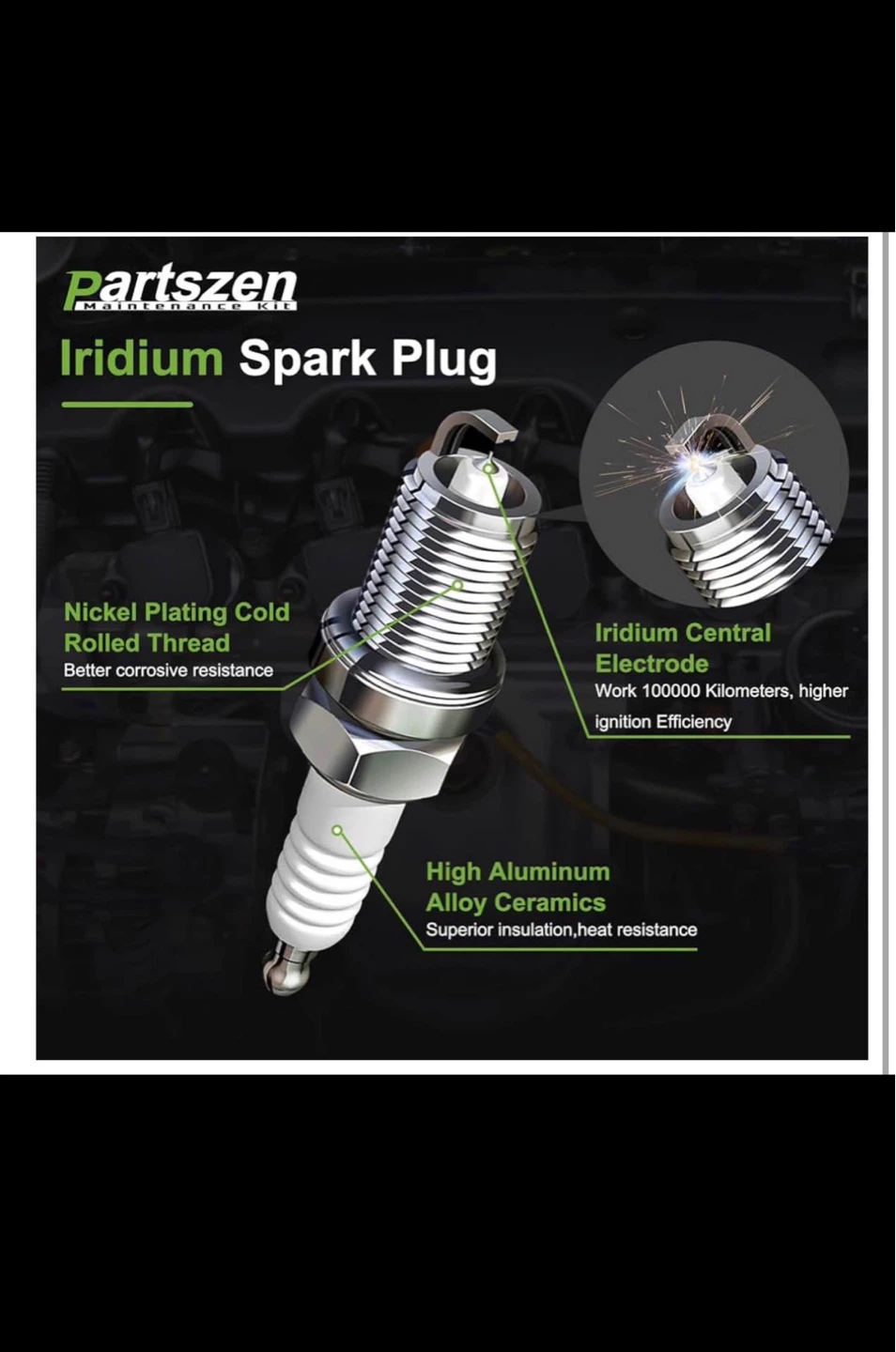 Partszen Ignition Coil and Spark Plug Set - photo 4