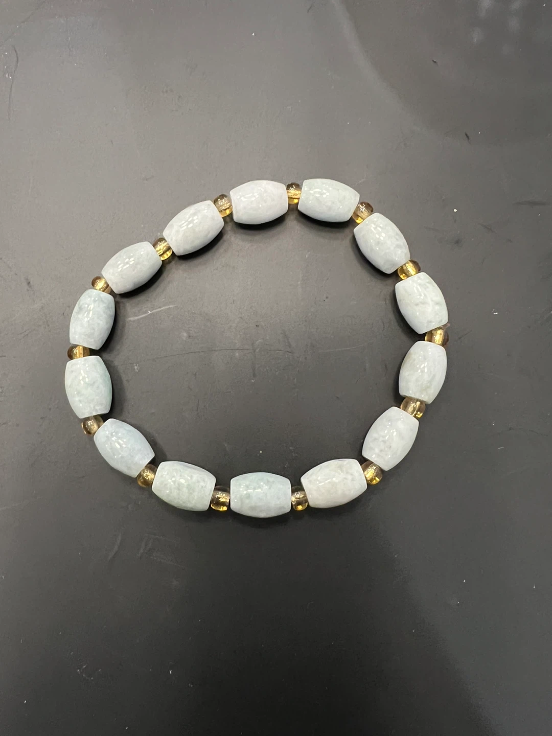 Light Green Jade Bead Bracelet