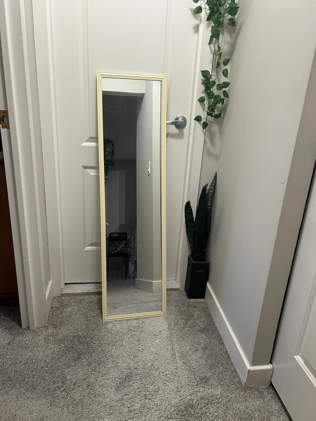 Full Length Mirror with Cream Frame - photo 3