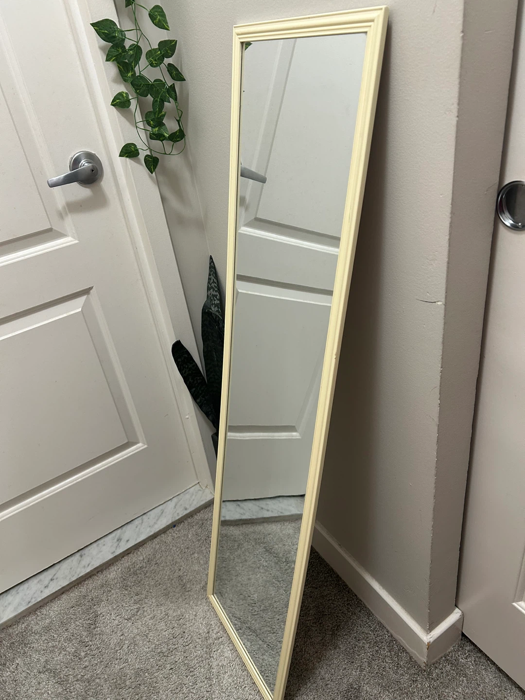 Full Length Mirror with Cream Frame